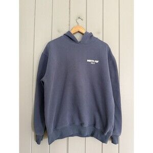 White Fox Vol. 3 Boutique Women's Offstage Hoodie M/L Blue Gray Puff Print